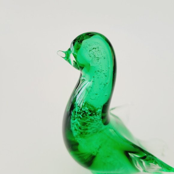 Venetian Glass Penguin Green Figurine Paperweight Made in Italy Animal Decor - Picture 6 of 11